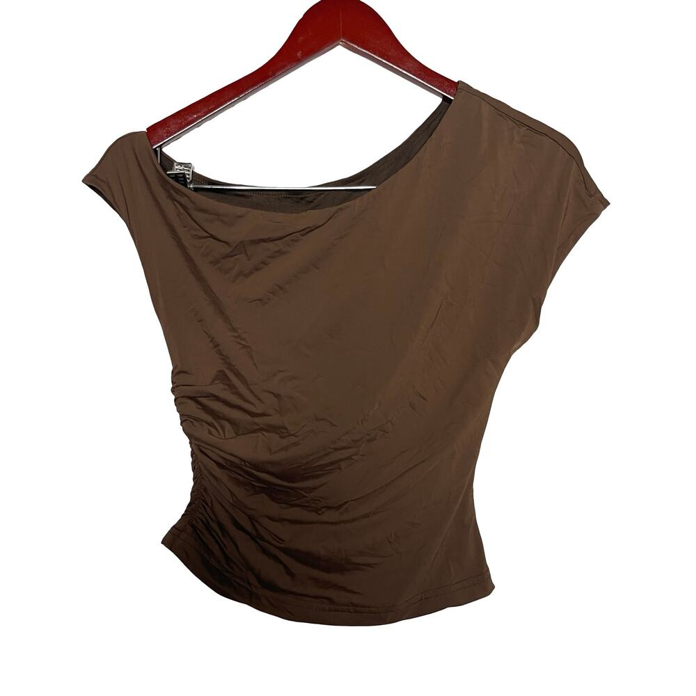 NAKEDVICE The Katia Crop Top in Chocolate Brown sz XS - Picture 2 of 8